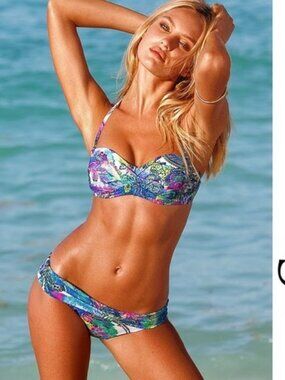 Victoria's Secret | Paisley High Waist Foldover Bikini Bottoms | Size Medium